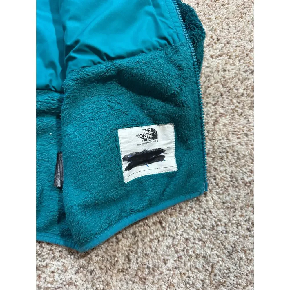 The North Face Girl's Mashup Hybrid Fleece Puffer Hooded Jacket Teal Size M/10
